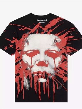 Halloween Michael Myers Blood Splatter T-Shirt Rock Rebel XXL goth‎ scare fright